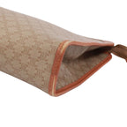 Celine Macadam Leather Beige Clutch Gold — view 5