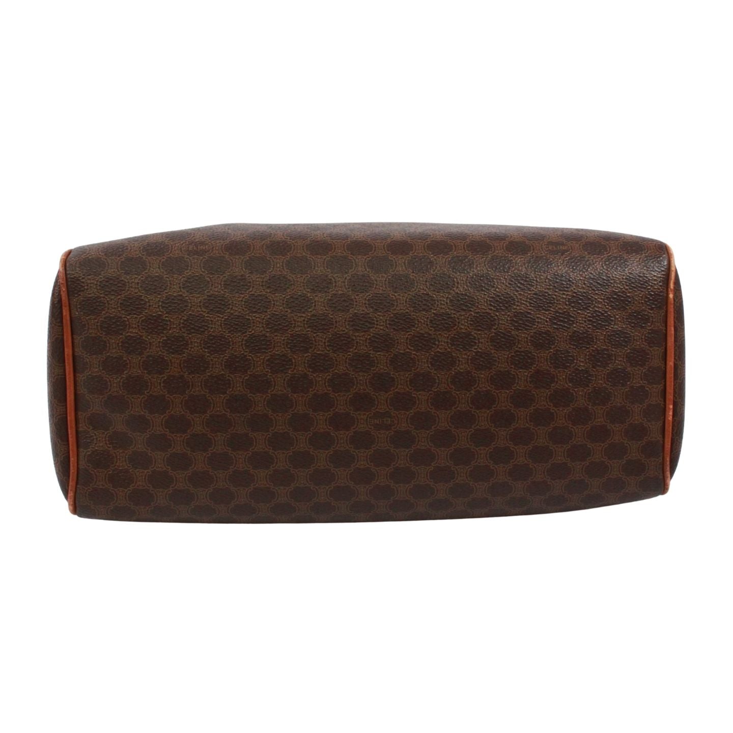 Celine Macadam Leather Brown Handbag Gold — view 4