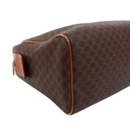 Celine Macadam Leather Brown Handbag Gold — view 6