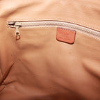 Celine Macadam Leather Brown Handbag Gold — view 8
