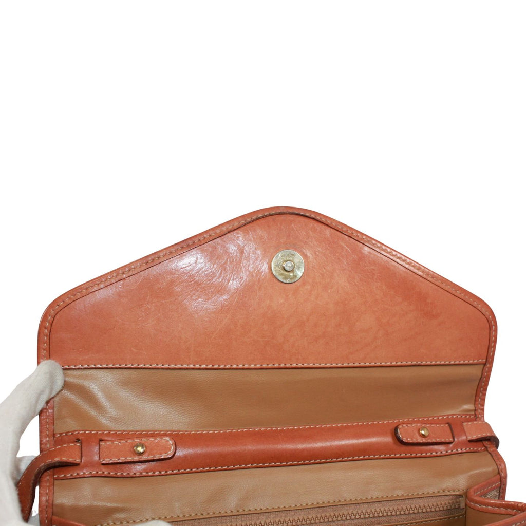 Celine Macadam Leather Beige Shoulder Bag Gold — view 9