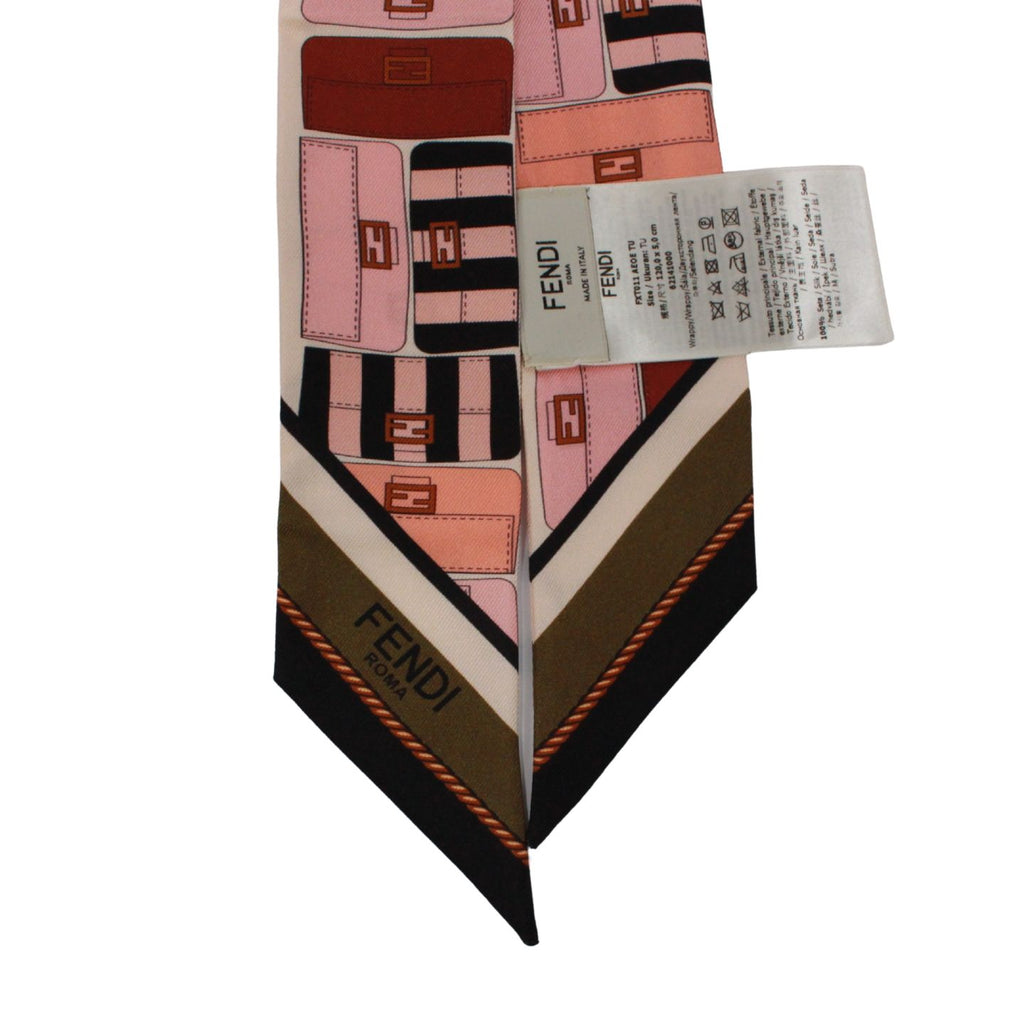Fendi Silk Pink Multicolor Scarf — view 3