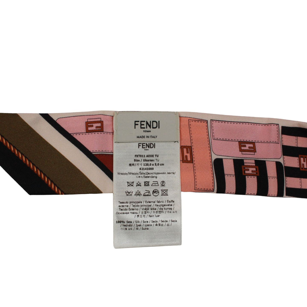 Fendi Silk Pink Multicolor Scarf — view 4