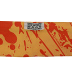 Hermes Twilly Paint Splatter Silk Orange Scarf — view 4
