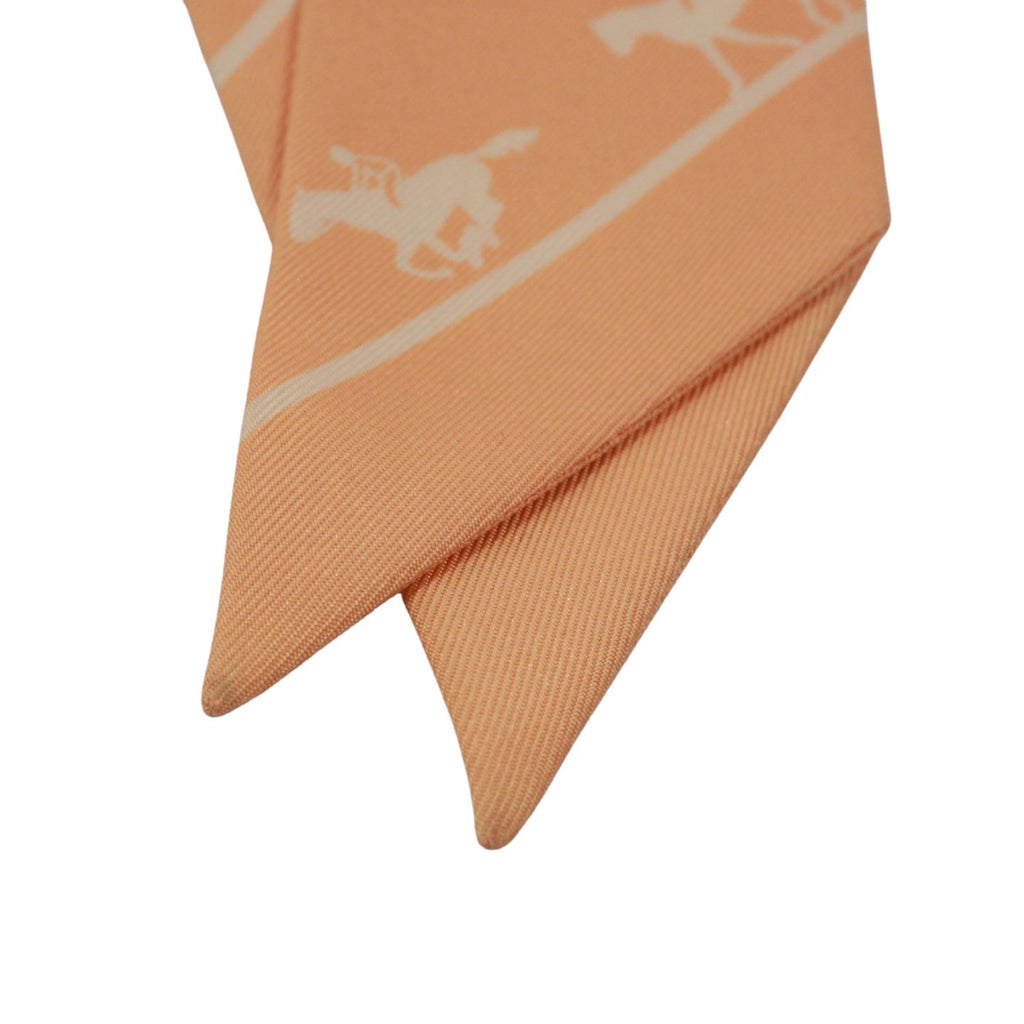 Hermes Twirle Allure Silk Orange Scarf — view 7