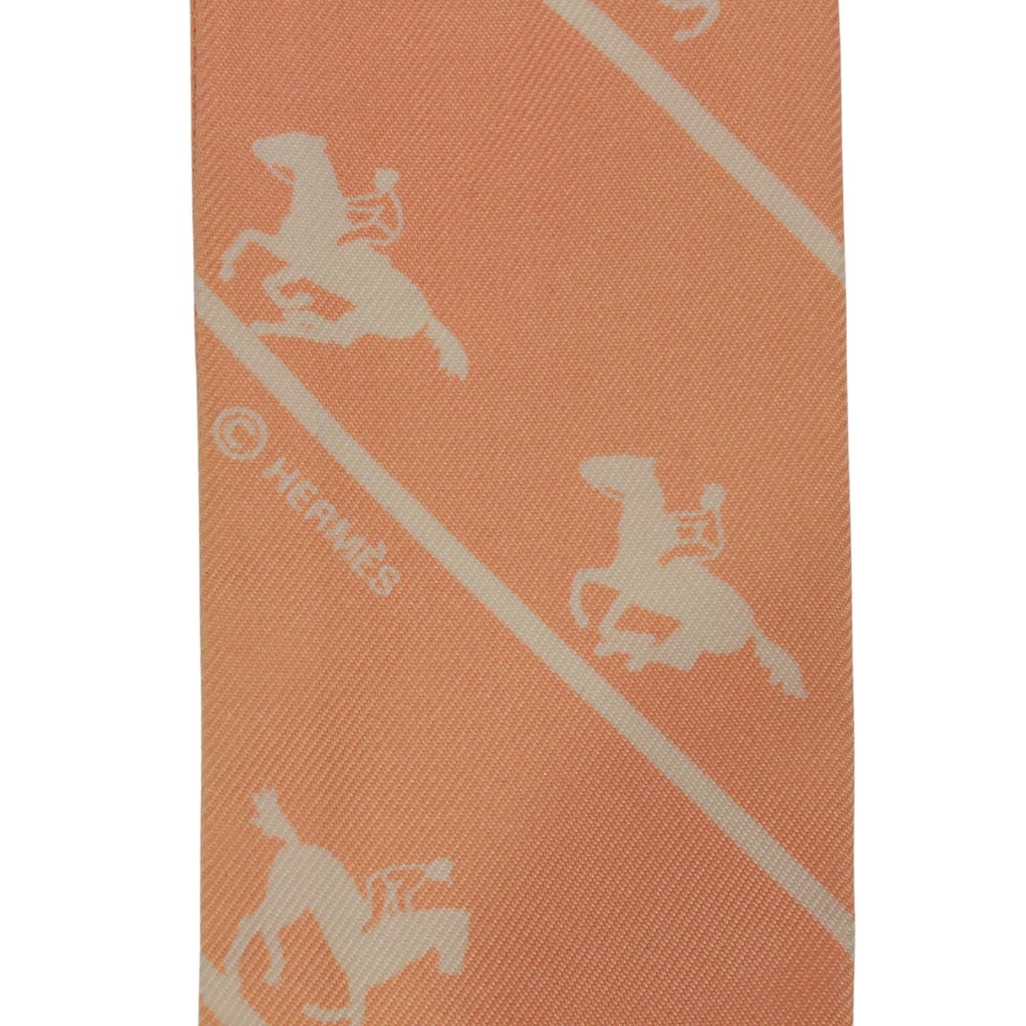 Hermes Twirle Allure Silk Orange Scarf — view 5