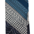 Hermes Twilly Objet de Curiosite Silk Blue White Scarf — view 5