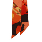 Hermes Twilly Silk Orange Red Scarf — view 3
