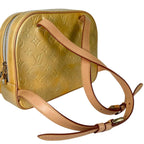 Louis Vuitton Murray Enamel Leather Yellow Backpack Gold — view 5