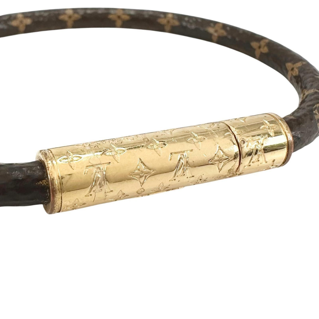 Louis Vuitton Bracelet LV Confidential Monogram Brown Gold — view 6