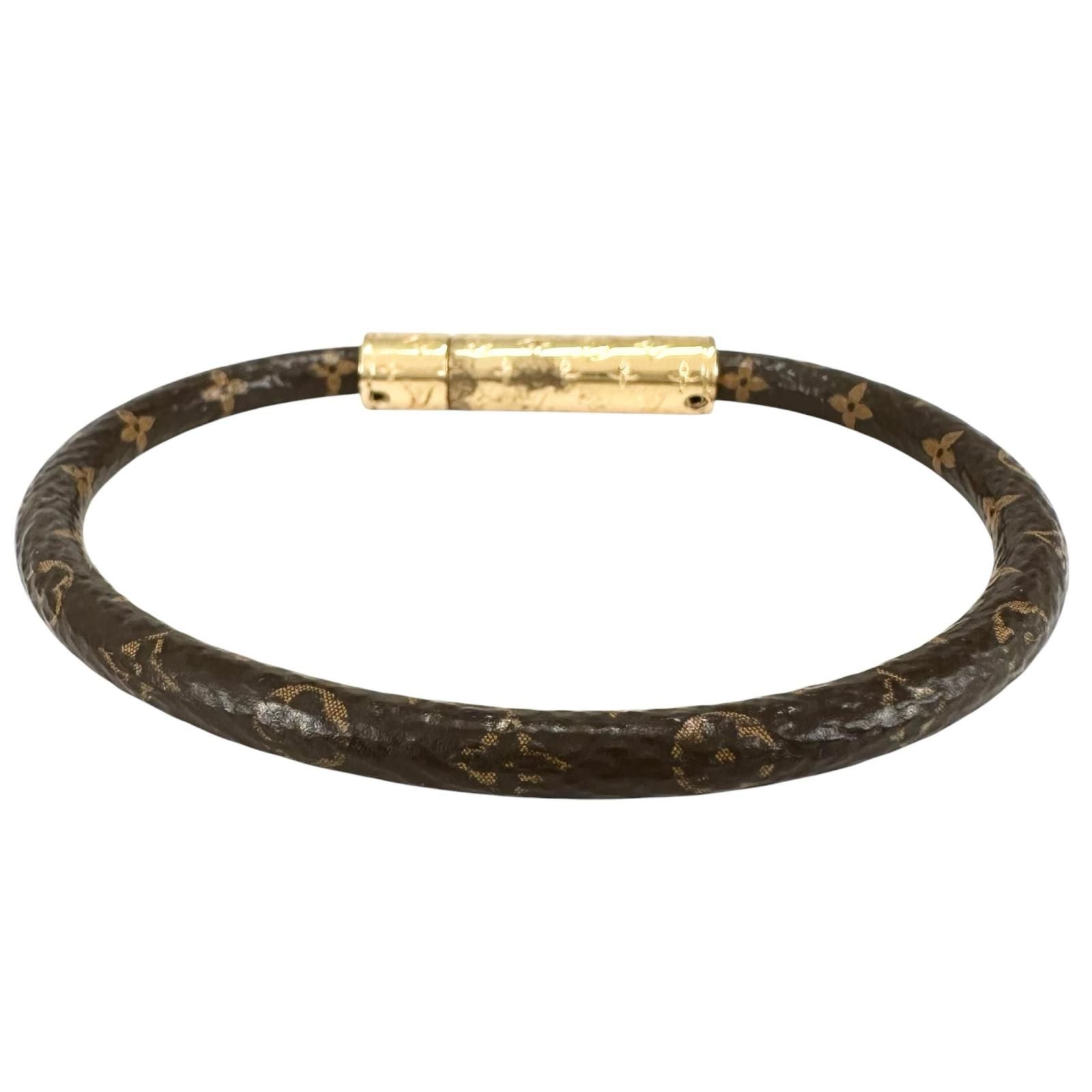 Louis Vuitton Bracelet LV Confidential Monogram Brown Gold — view 3