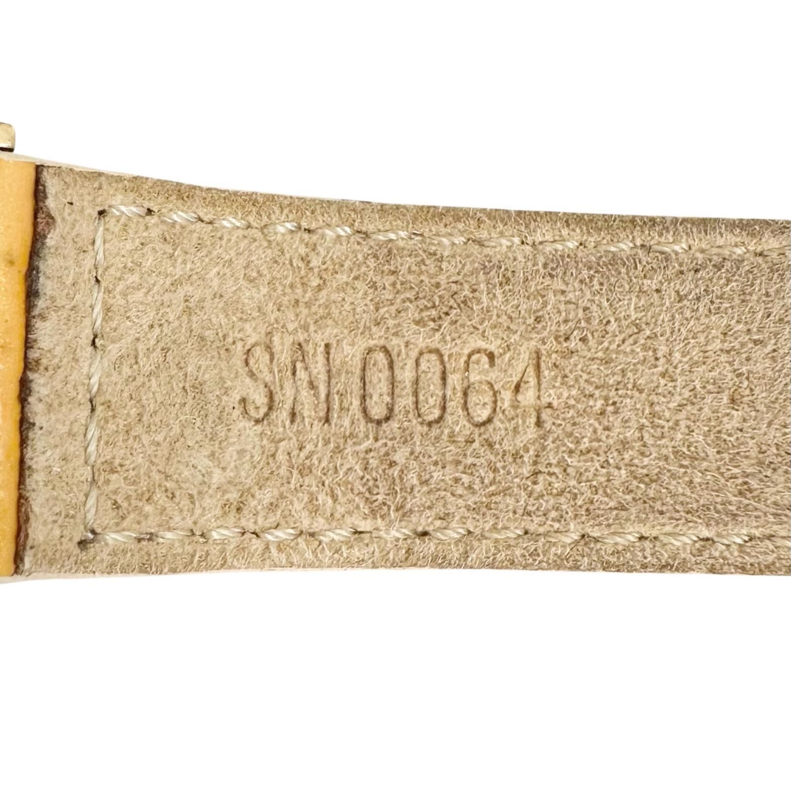 Louis Vuitton Luck Enamel Leather Yellow Bracelet Gold — view 7