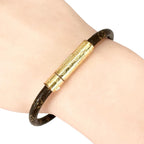 Louis Vuitton Bracelet LV Confidential Monogram Brown Gold — view 4