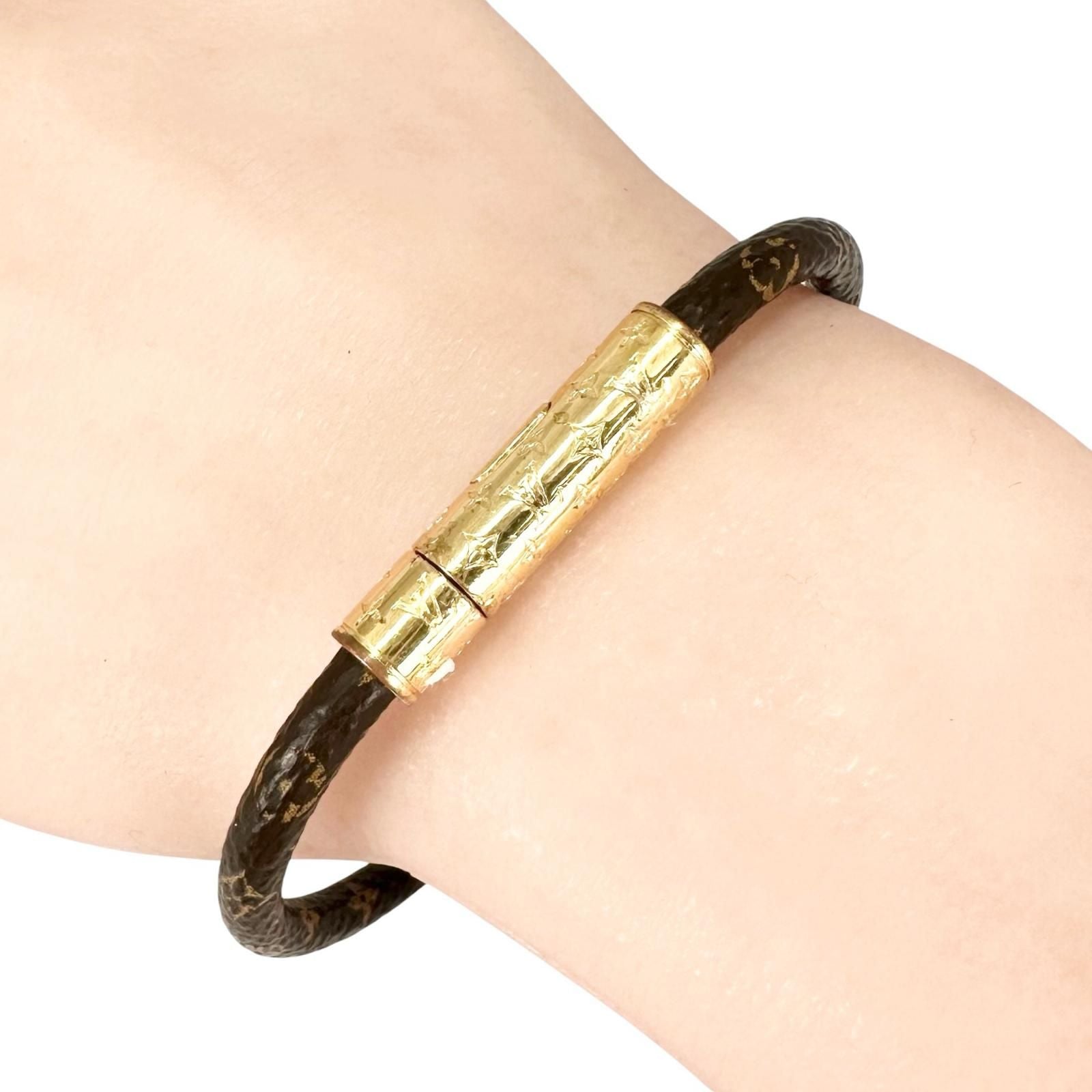 Louis Vuitton Bracelet LV Confidential Monogram Brown Gold — view 4