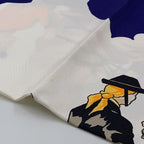 Hermes Carre 90 Seville Holiday Silk Navy White Red Scarf — view 5