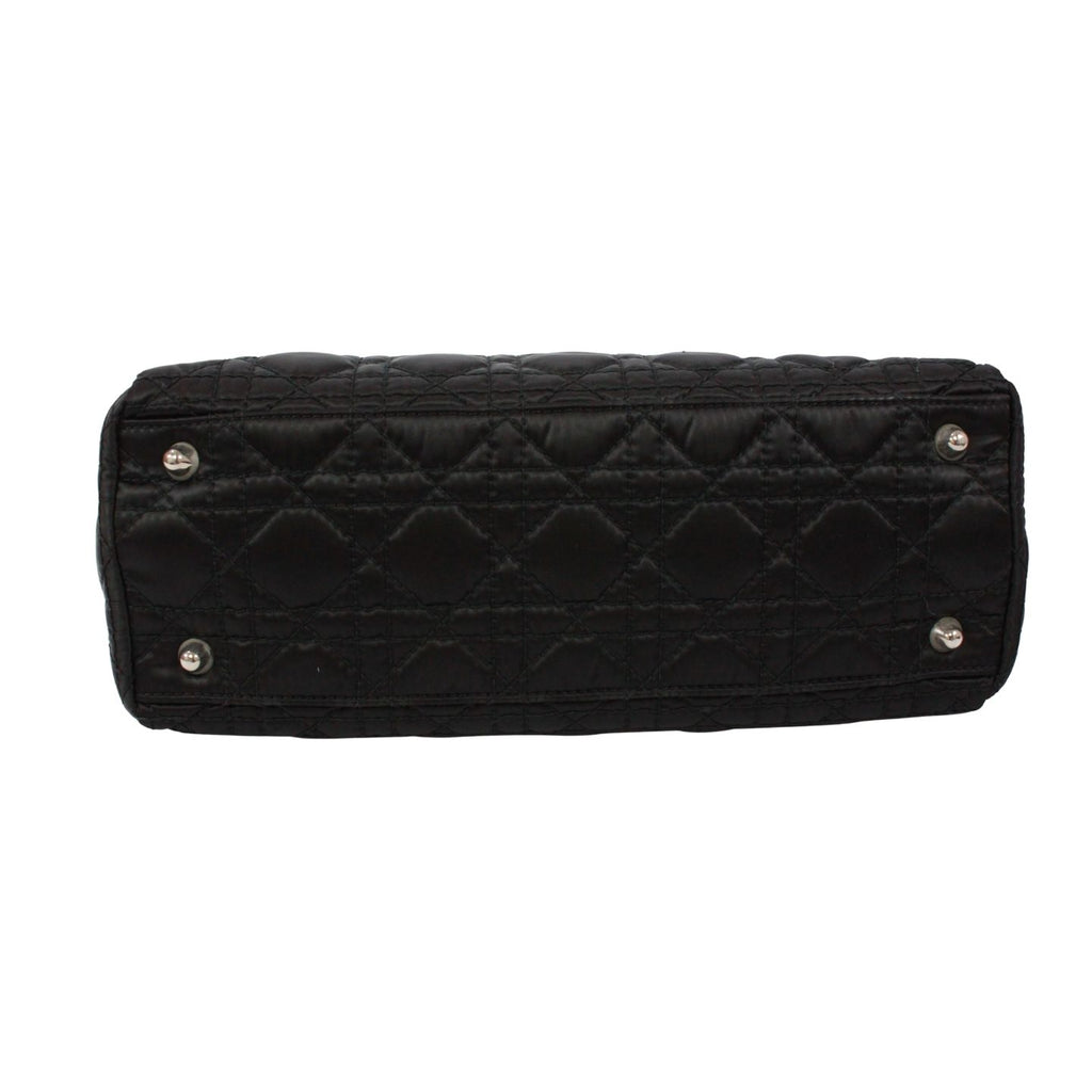 Dior Cannage Charming Rock Bag Nylon Black Handbag Silver — view 4