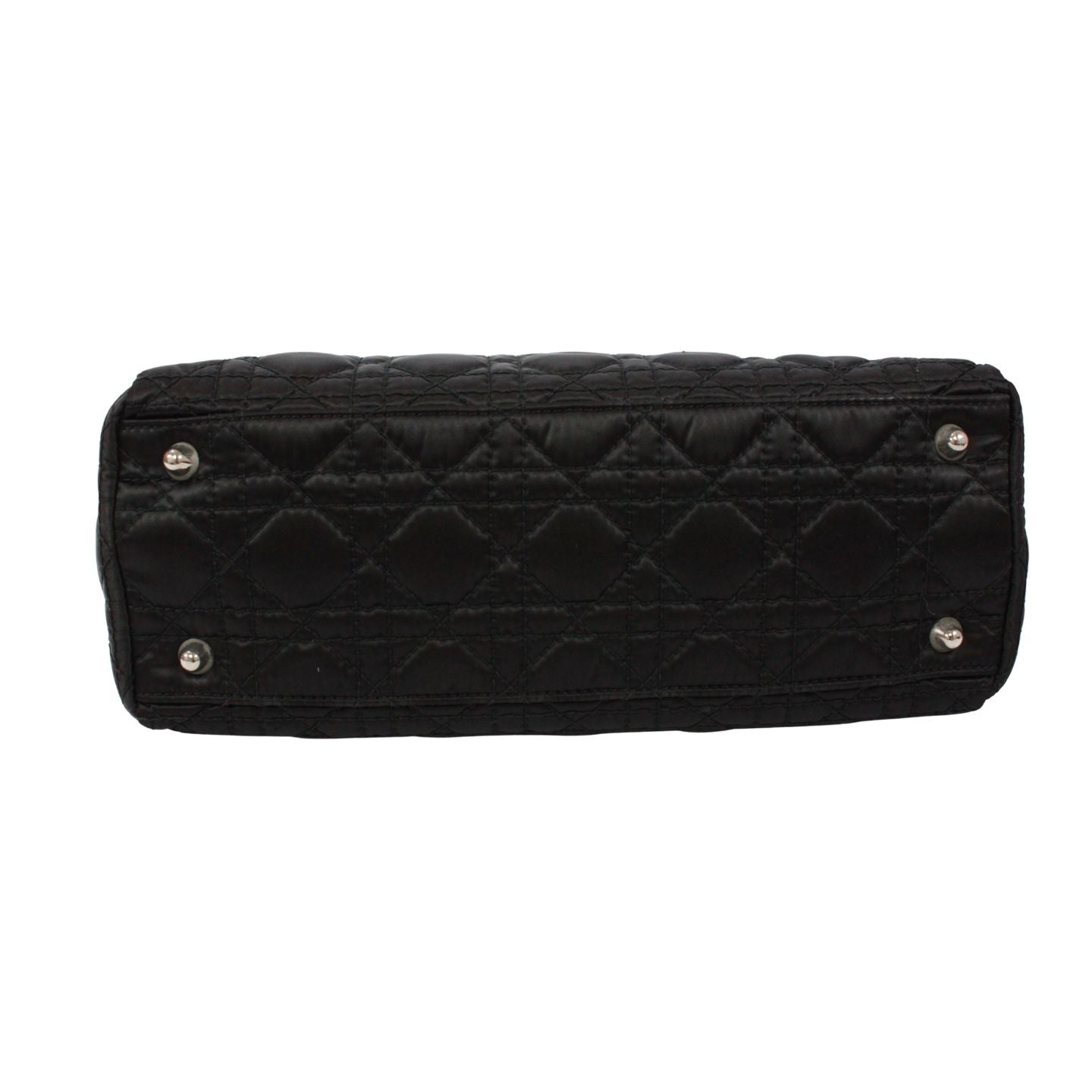 Dior Cannage Charming Rock Bag Nylon Black Handbag Silver — view 4