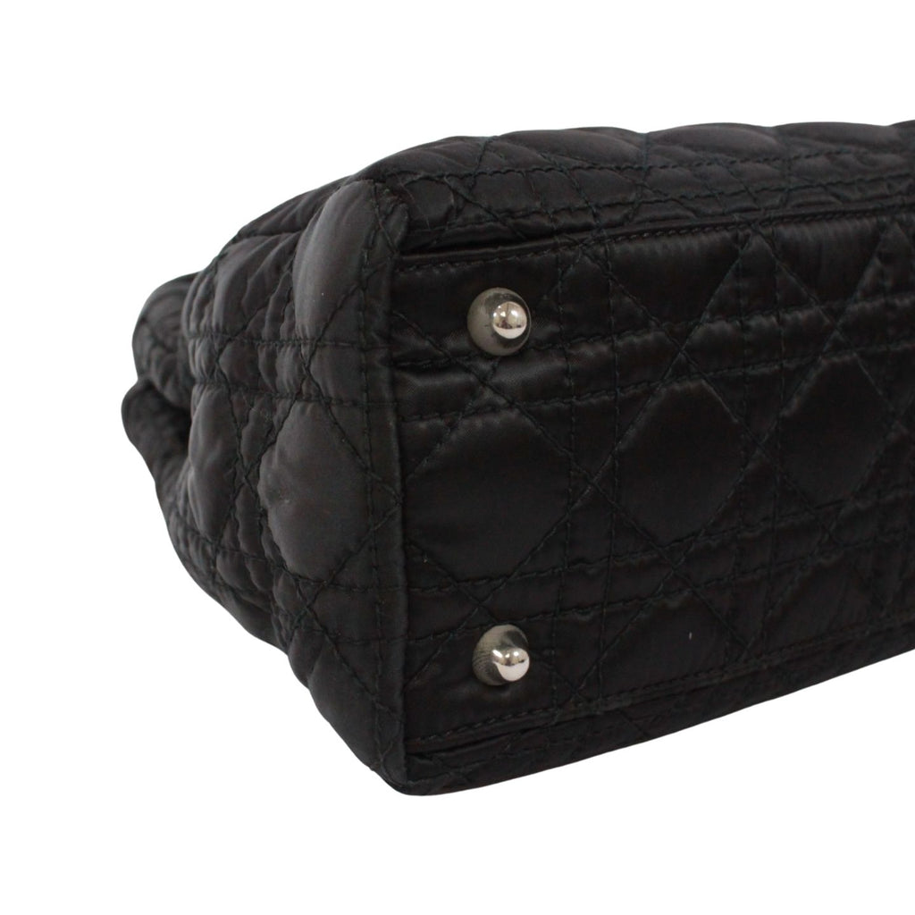 Dior Cannage Charming Rock Bag Nylon Black Handbag Silver — view 6
