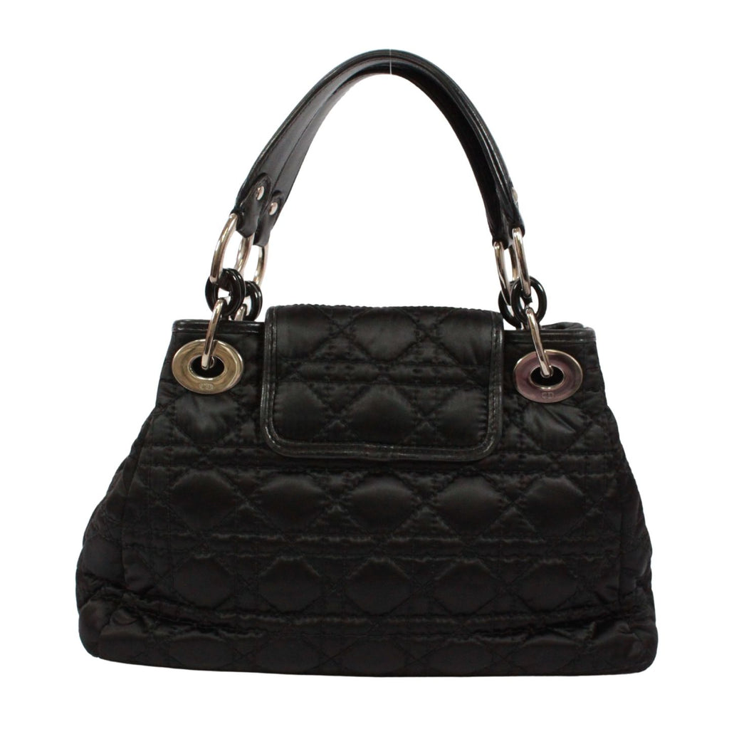 Dior Cannage Charming Rock Bag Nylon Black Handbag Silver — view 3