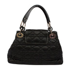 Dior Cannage Charming Rock Bag Nylon Black Handbag Silver — view 3