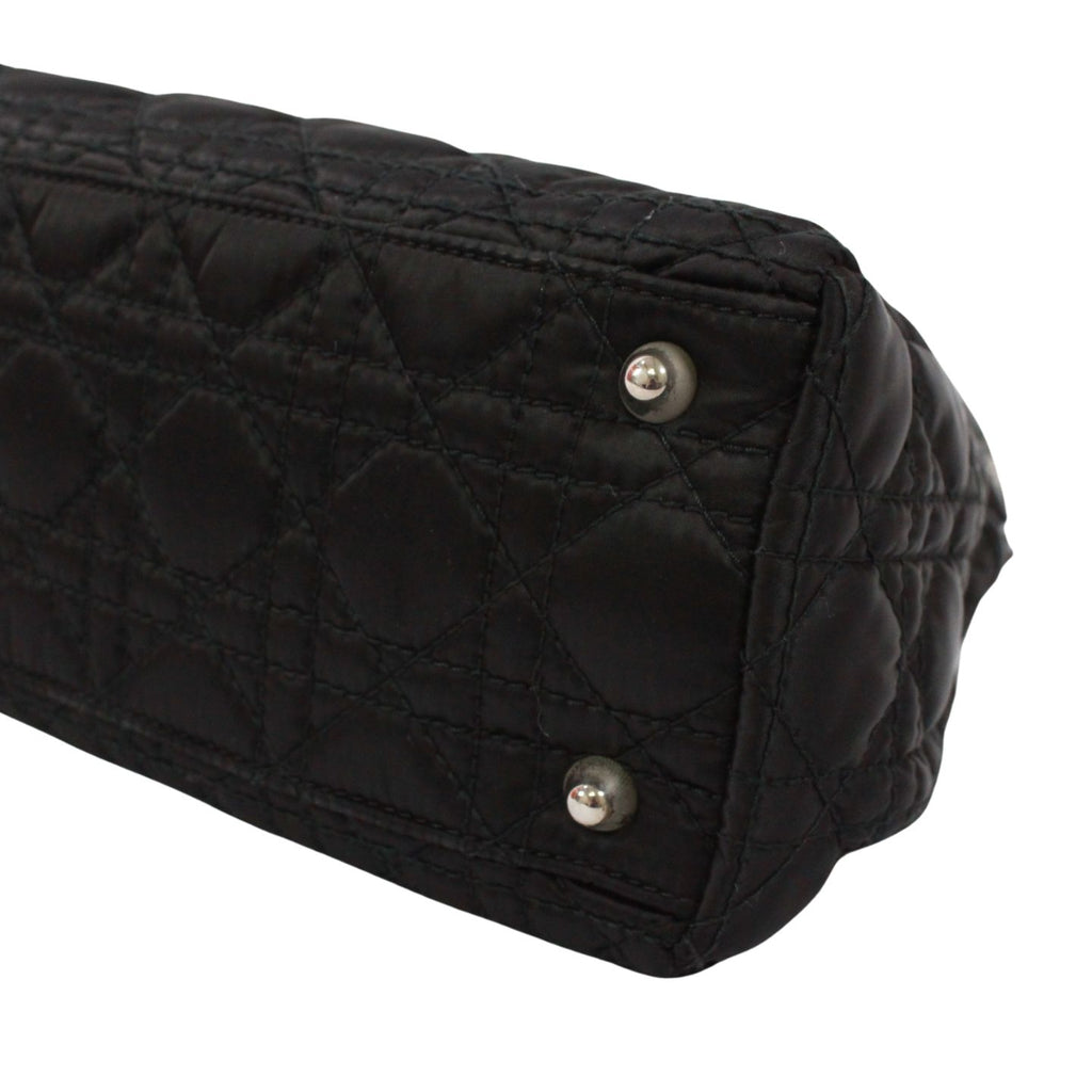Dior Cannage Charming Rock Bag Nylon Black Handbag Silver — view 5