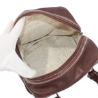 Chanel Mini Lambskin Brown Boston Bag Silver — view 8