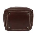 Chanel Mini Lambskin Brown Boston Bag Silver — view 4