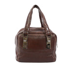 Chanel Mini Lambskin Brown Boston Bag Silver — view 3