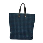 Hermes Amedaba GM Leather Canvas Navy Tote Silver — view 3