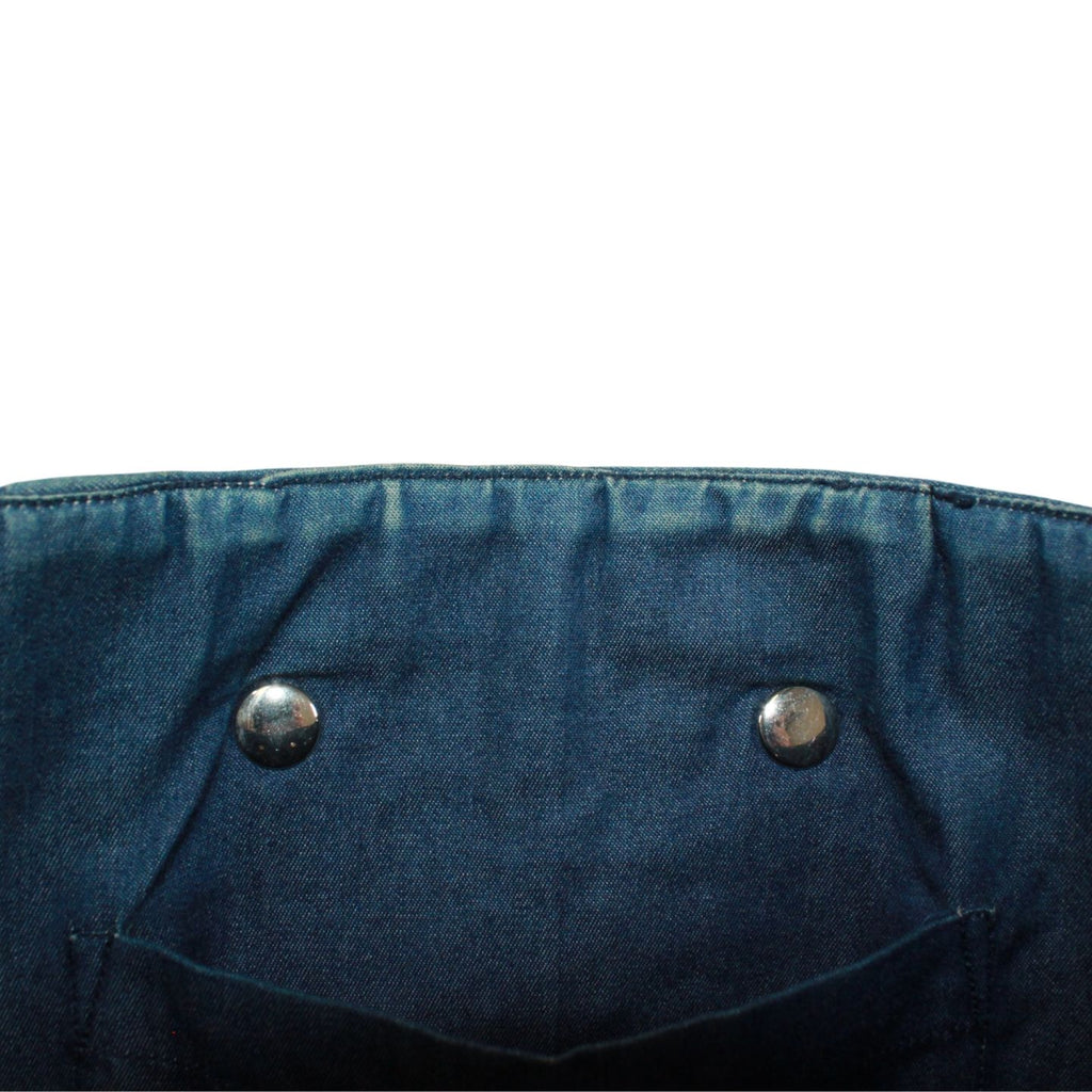 Hermes Amedaba GM Leather Canvas Navy Tote Silver — view 9