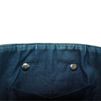 Hermes Amedaba GM Leather Canvas Navy Tote Silver — view 9