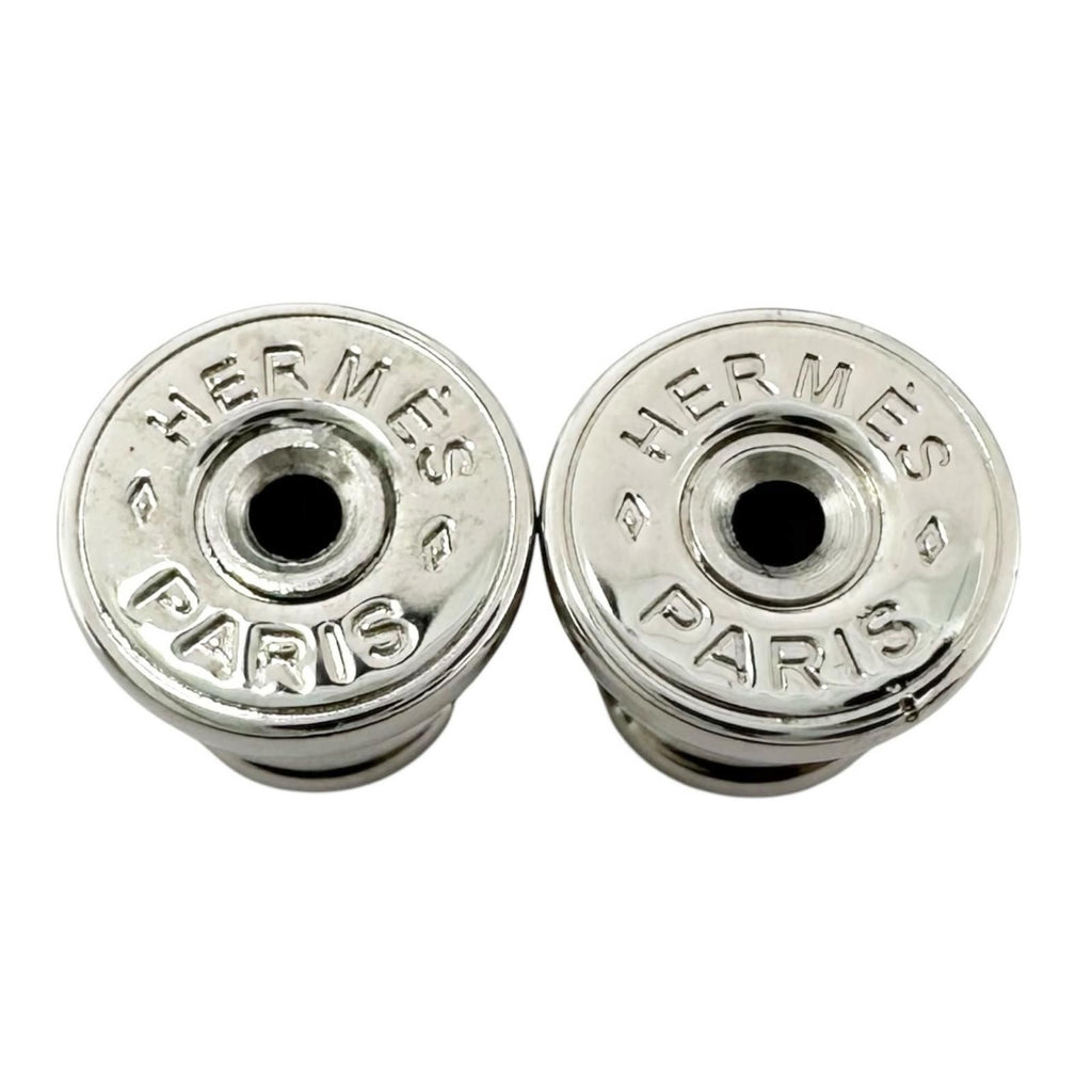 Hermes Ismu Buffalo Horn Gray White Earrings — view 6