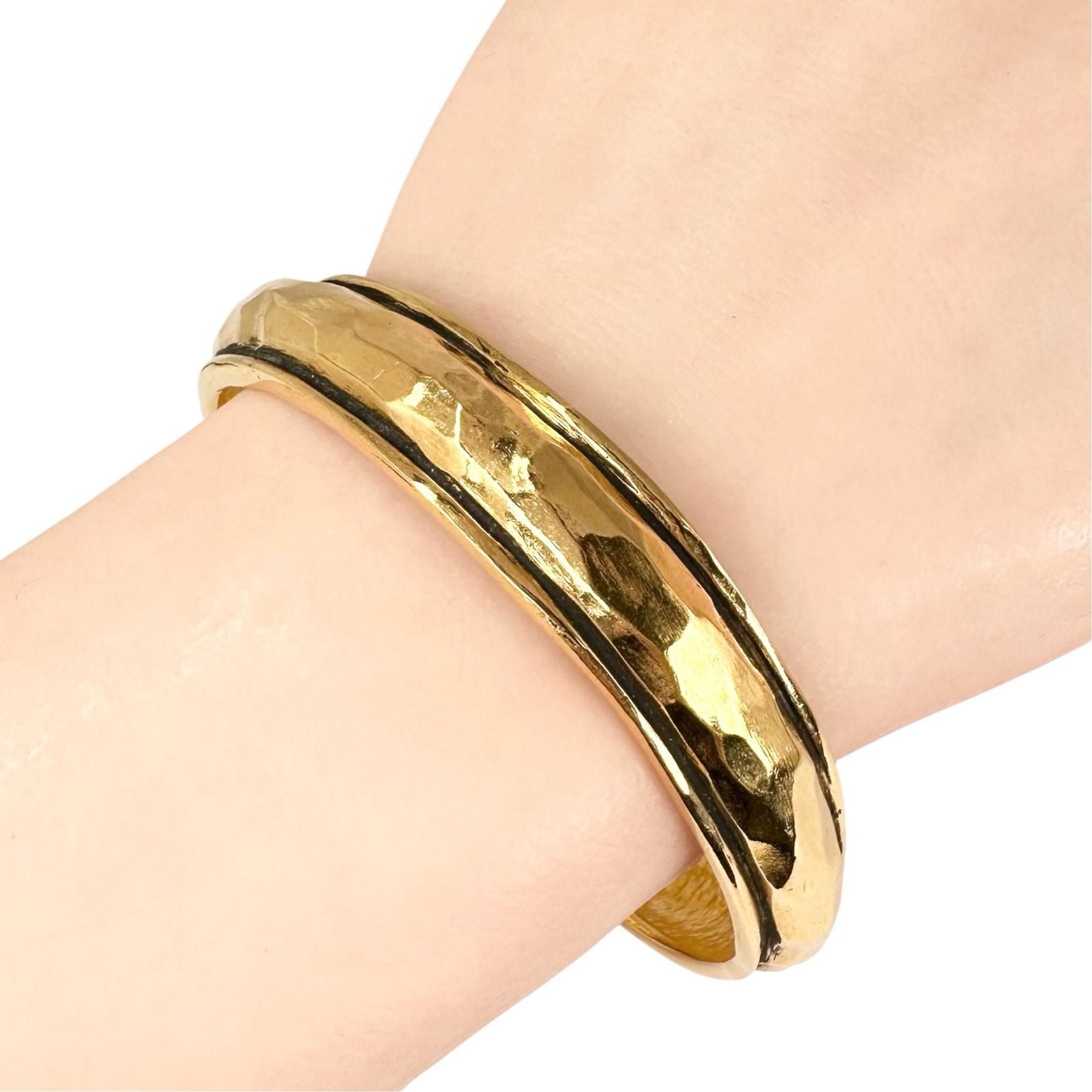 Chanel Gold Plated Bangle Bracelet — view 4
