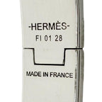 Hermes Click Silver Black Bangle Bracelet — view 7