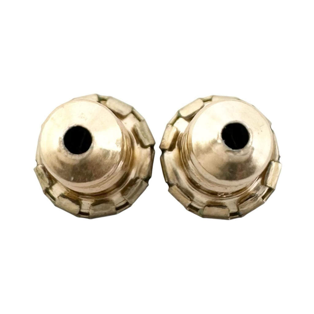 Chanel CC Logo Plastic Beige Earrings Gold — view 5