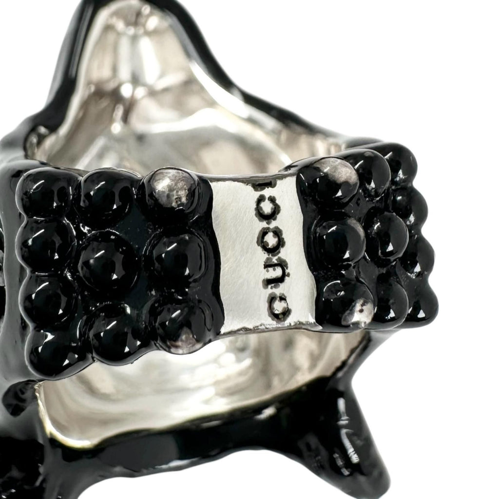 Gucci Anga Forest Silver Black Ring — view 4