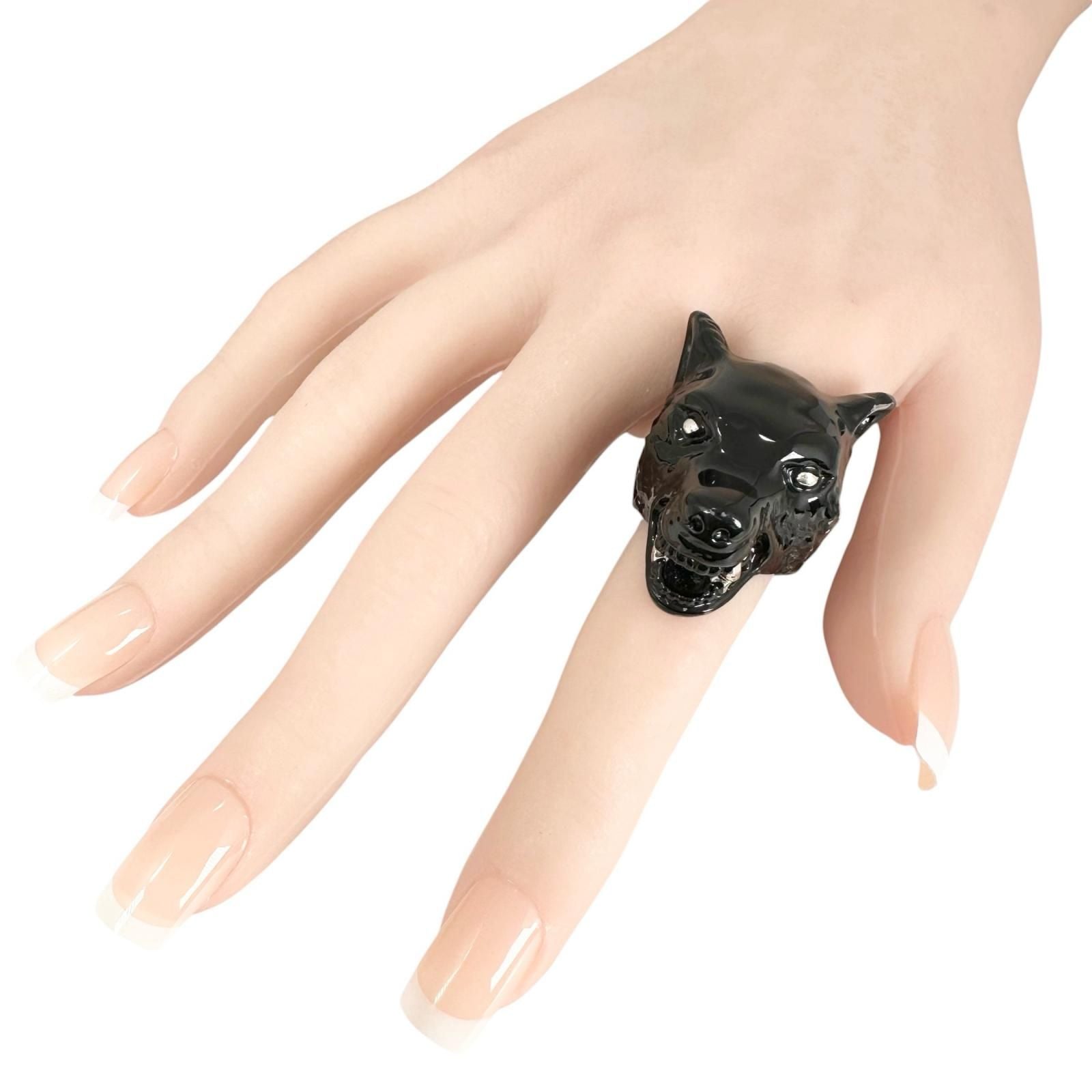 Gucci Anga Forest Silver Black Ring — view 7