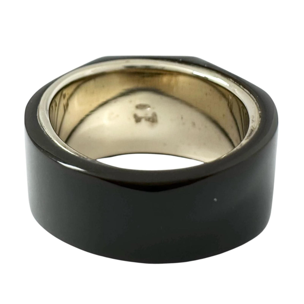 Louis Vuitton LV Logo Silver Brown Ring — view 3