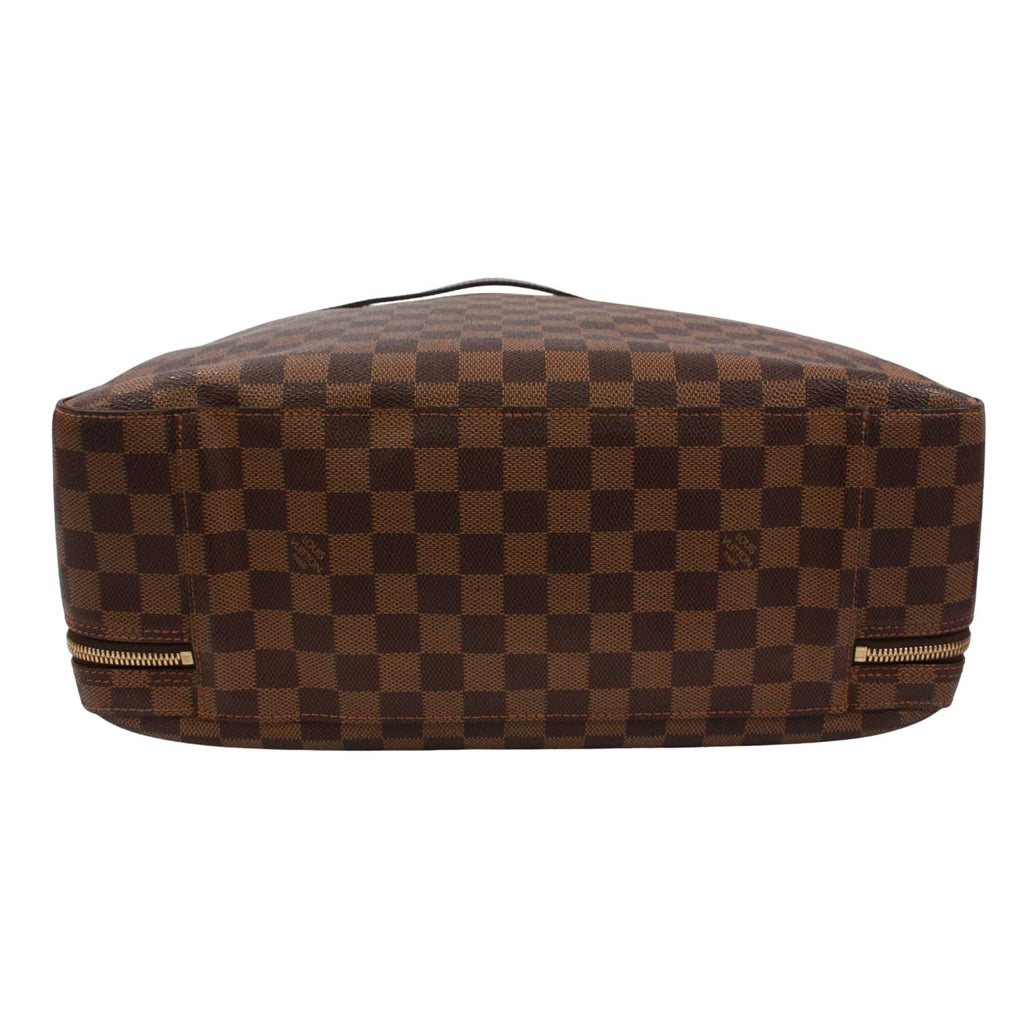 Louis Vuitton Dorsoduro Damier Ebene Leather Brown Shoulder Bag Gold — view 4