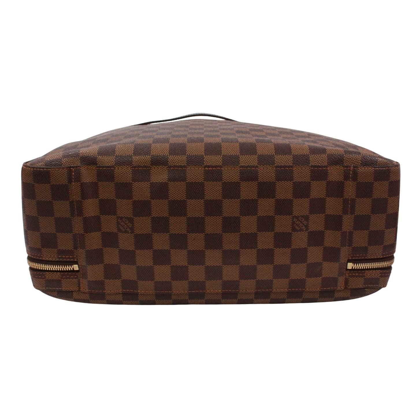 Louis Vuitton Dorsoduro Damier Ebene Leather Brown Shoulder Bag Gold — view 4