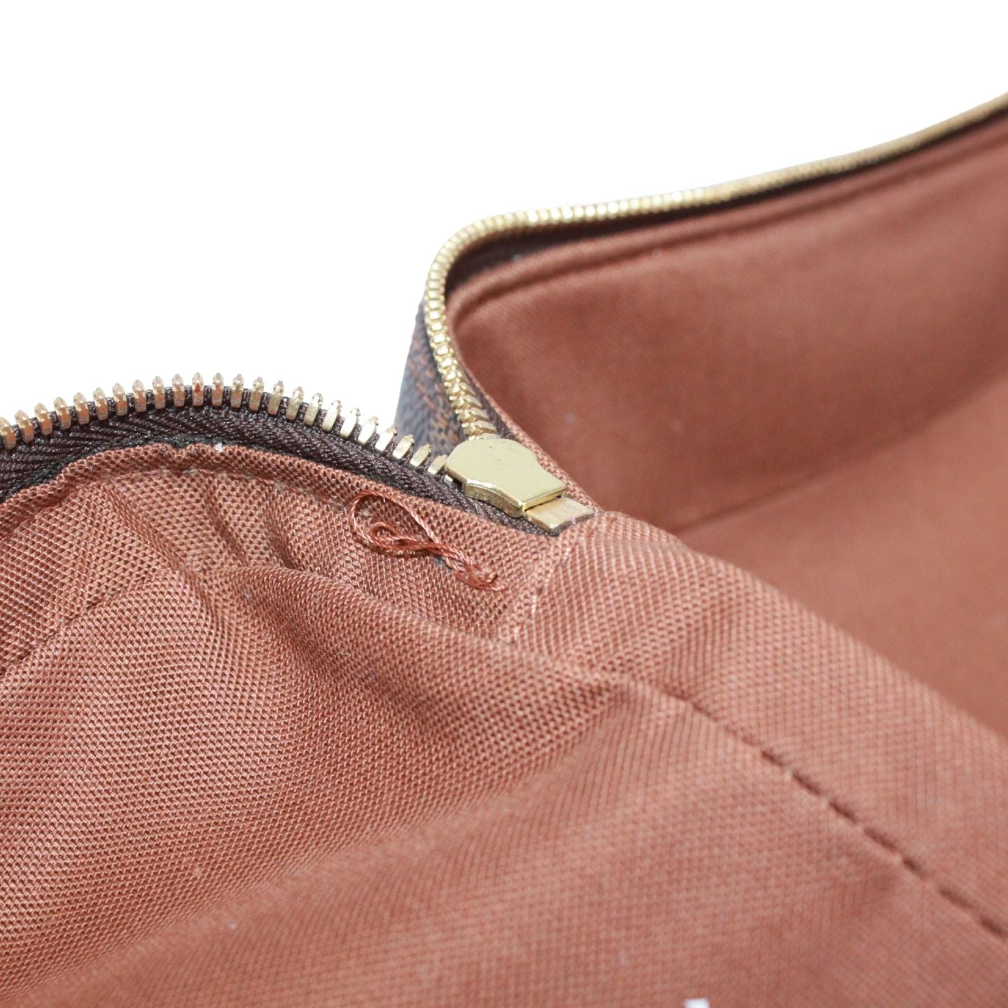Louis Vuitton Dorsoduro Damier Ebene Leather Brown Shoulder Bag Gold — view 9