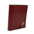 Hermes Box Calf Red Bifold Wallet Gold — view 3