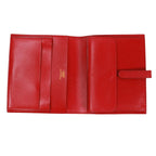 Hermes Saumur Diane Box Calf Red Bifold Wallet Gold — view 7
