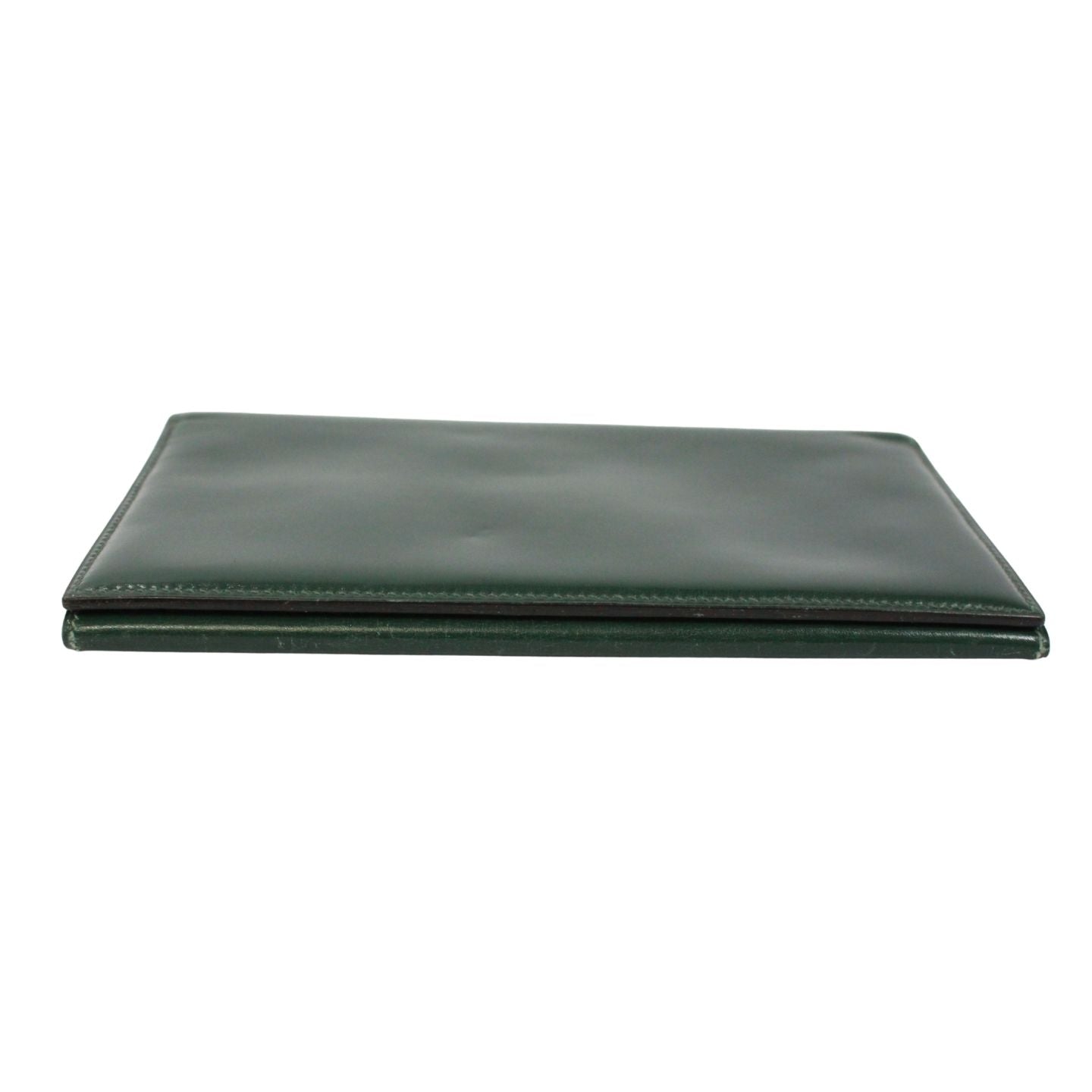 Hermes Bifold Box Calf Green Wallet Gold — view 4
