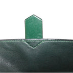 Hermes Bifold Box Calf Green Wallet Gold — view 8
