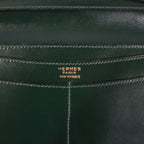 Hermes Bifold Box Calf Green Wallet Gold — view 7