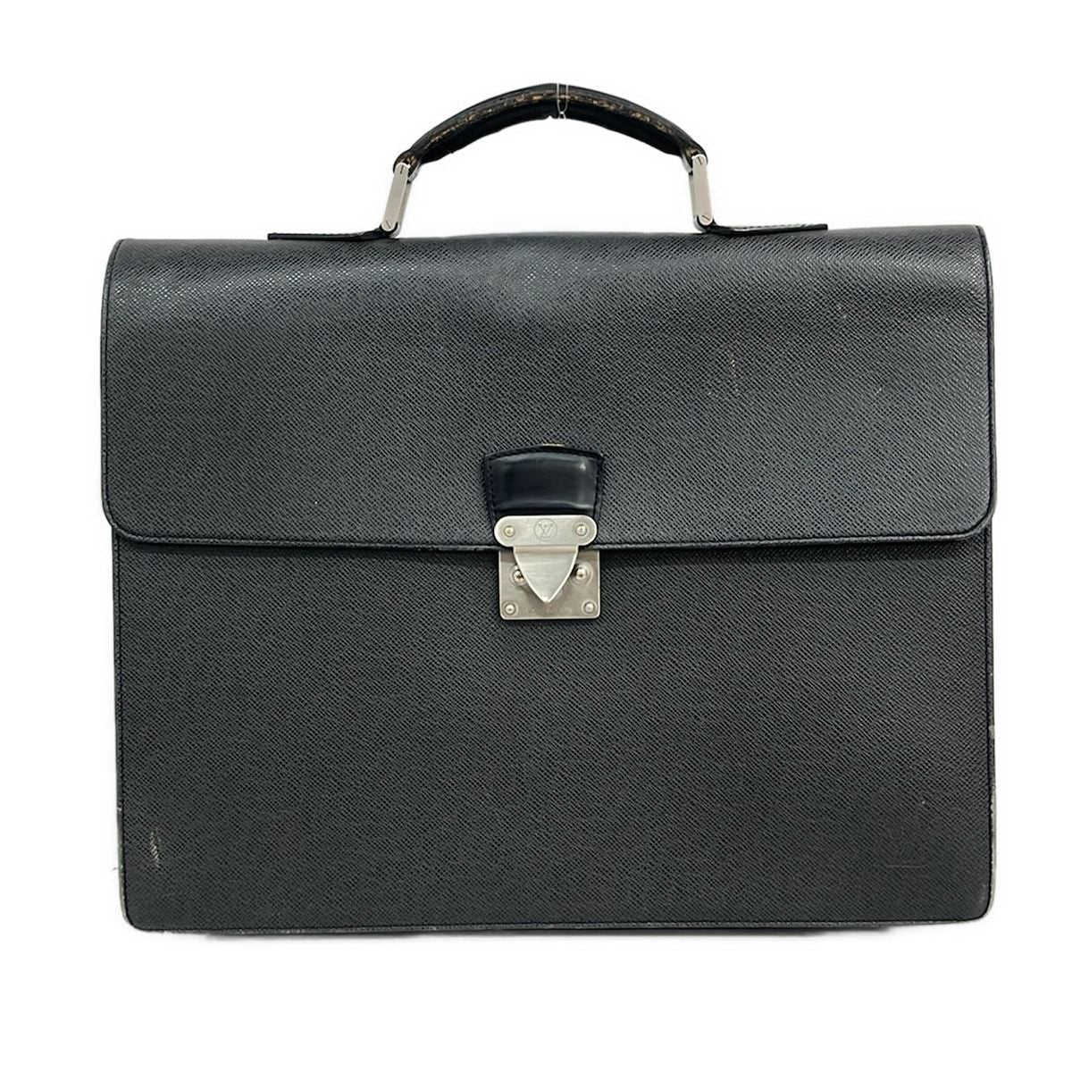 Louis Vuitton Business Bag Taiga Moscova Ardoise Key Missing