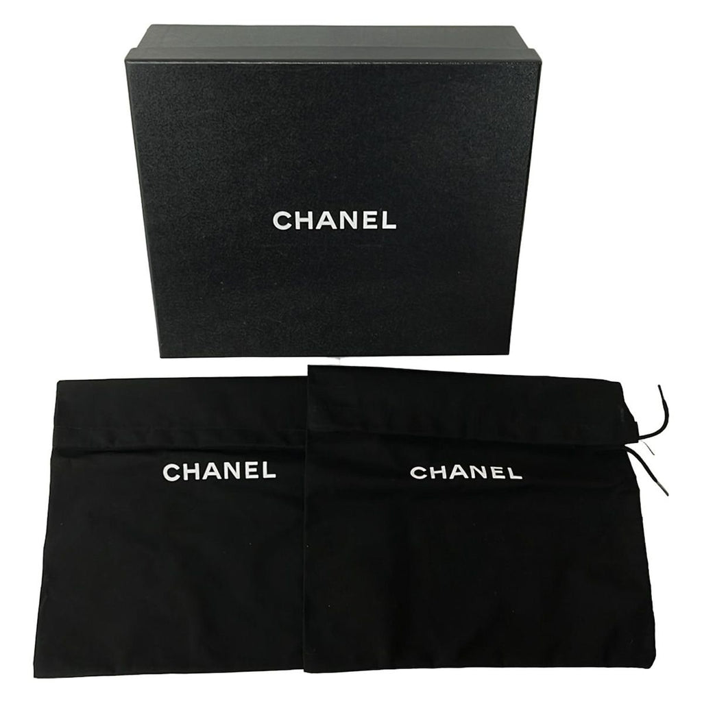 Chanel Bootie 37.5 C White CC Logo Leather Boot — view 7