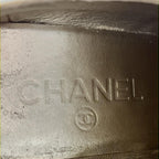 Chanel Bootie 37.5 C White CC Logo Leather Boot — view 5