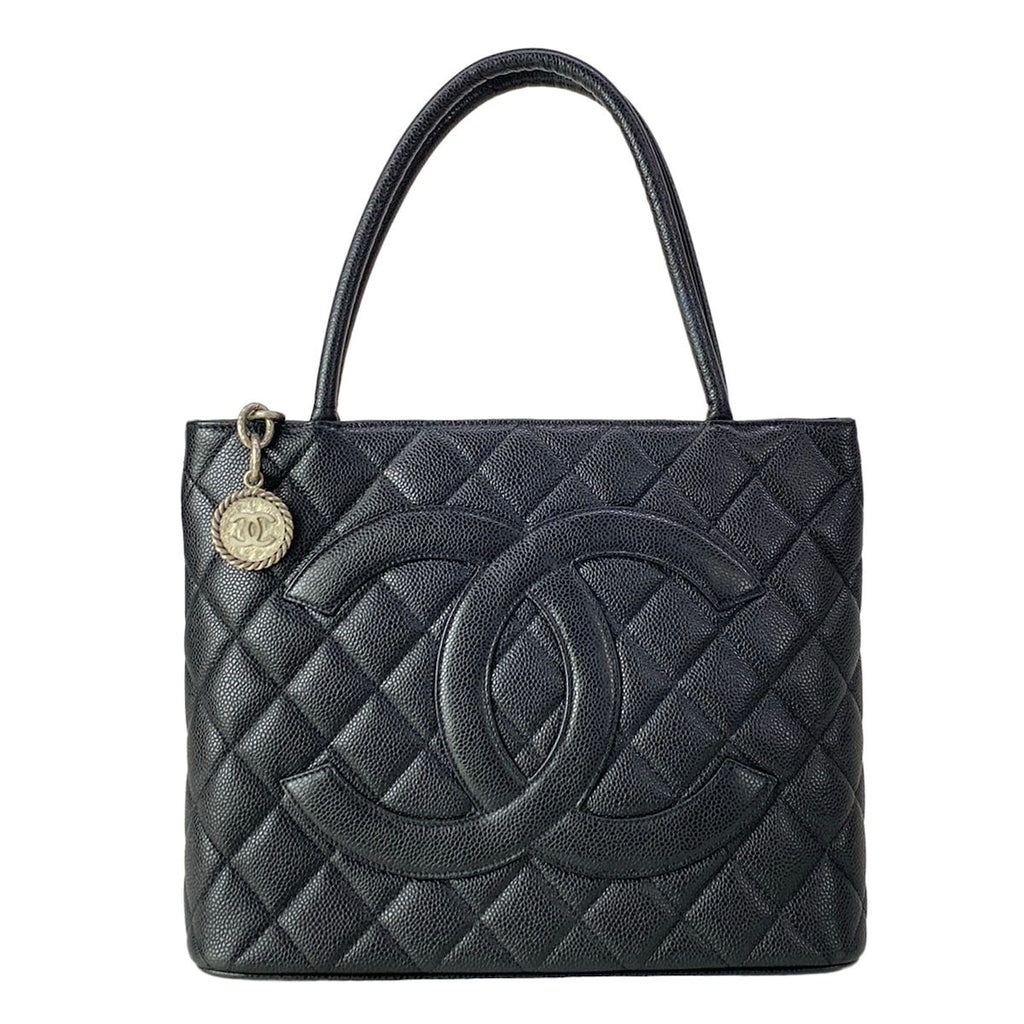 Chanel Tote Reissue Black Silver